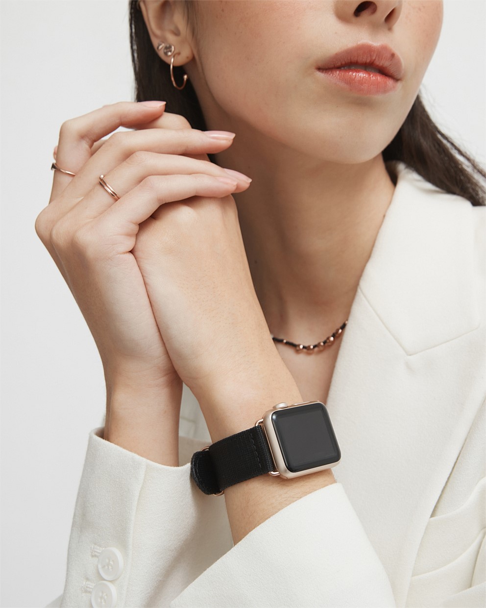 Black 38mm Pivot Watch Band Jewellery Mimco