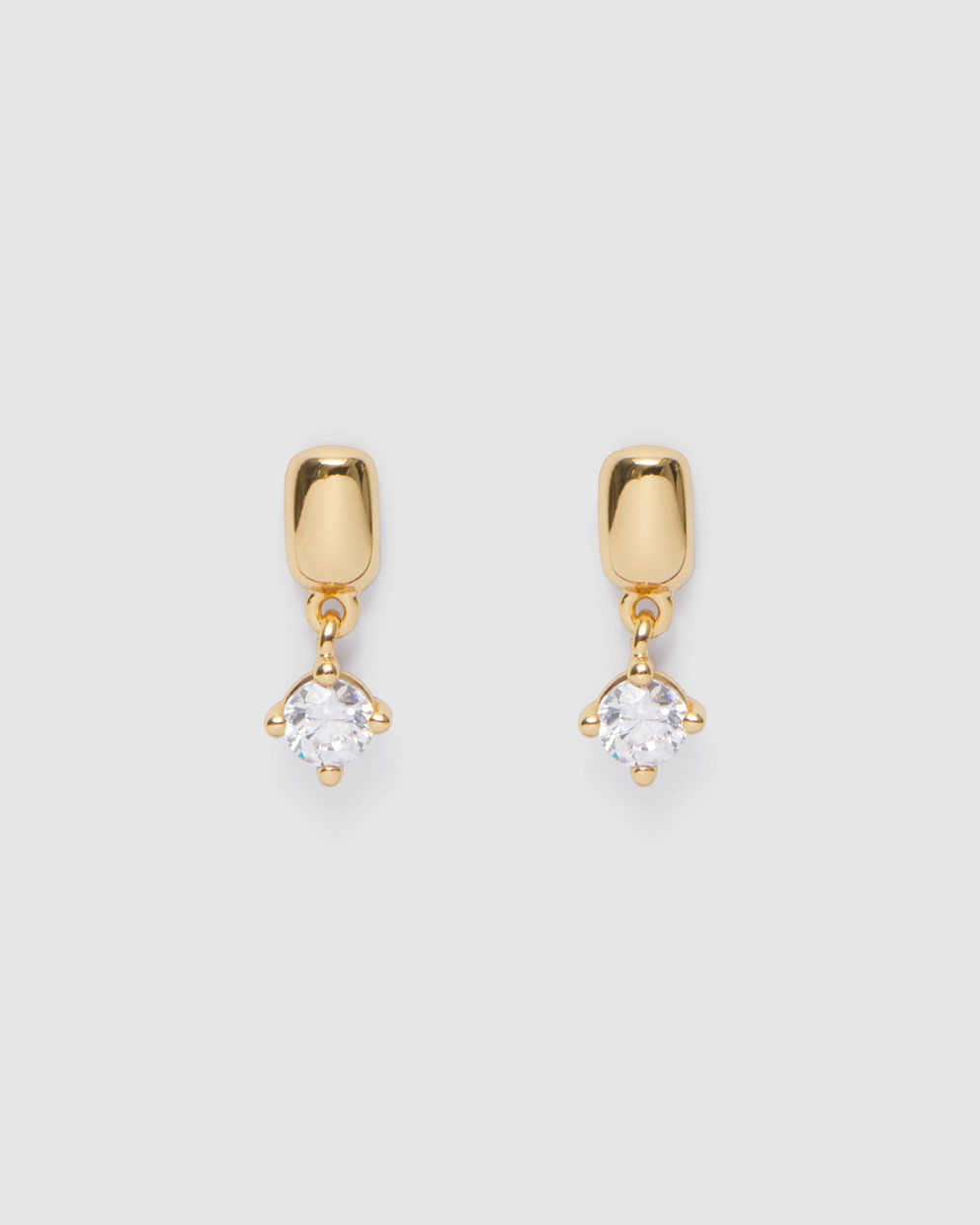 Shimmer Drop Sterling Silver Stud Earrings
