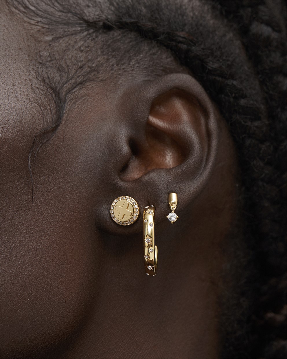 Shimmer Drop Sterling Silver Stud Earrings