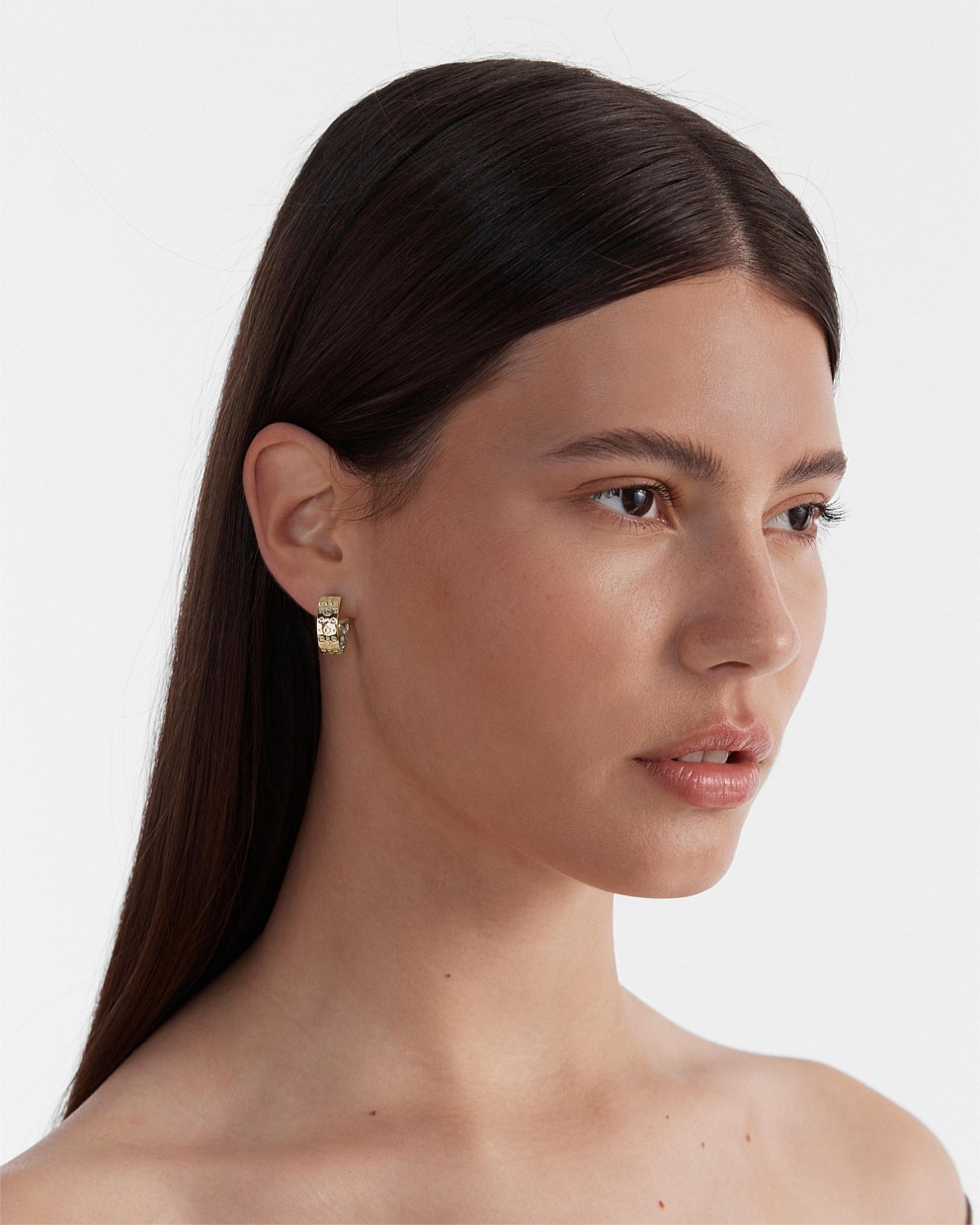 Cipher Hoop Earrings