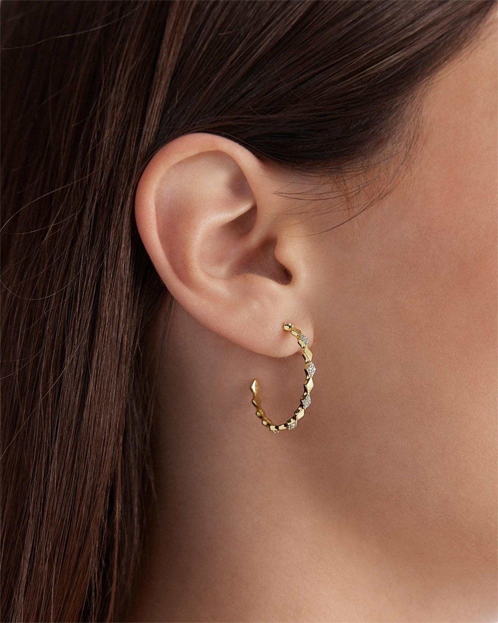 Ace Hoop Earrings