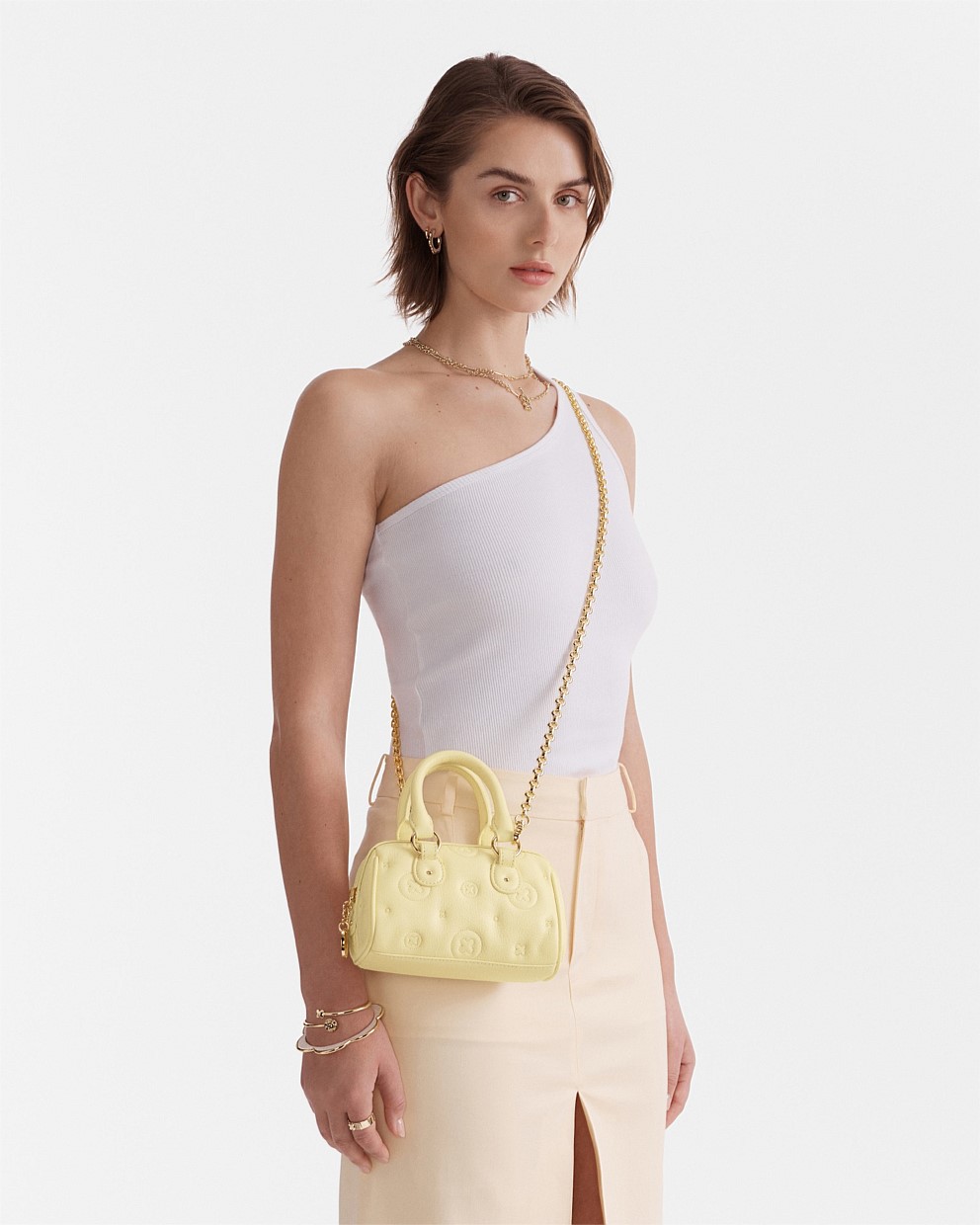 Flashback Leather Mini Bowler Crossbody Bag
