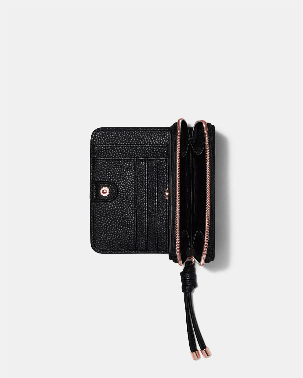 Black Rose Gold Nextalgia Medium Wallet Gift Set Stud Earrings Mimco