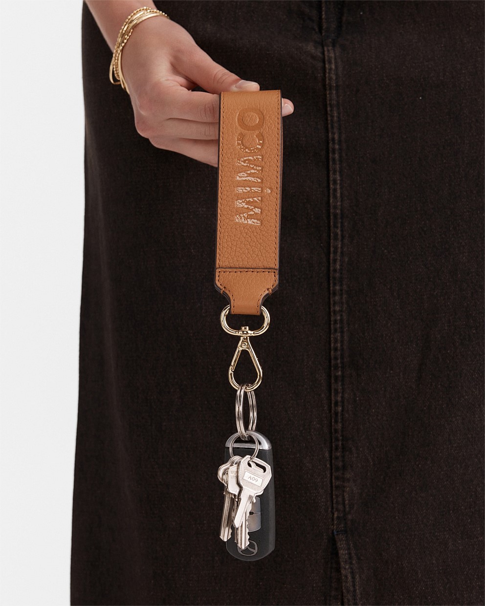 Patch Leather Keyring