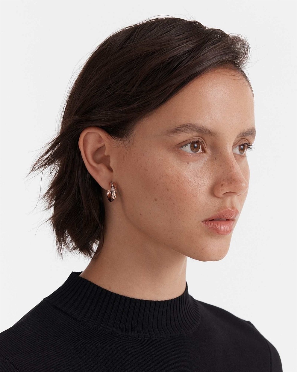 Rose Gold Circulate Hoop Earrings - Hoop Earrings | Mimco