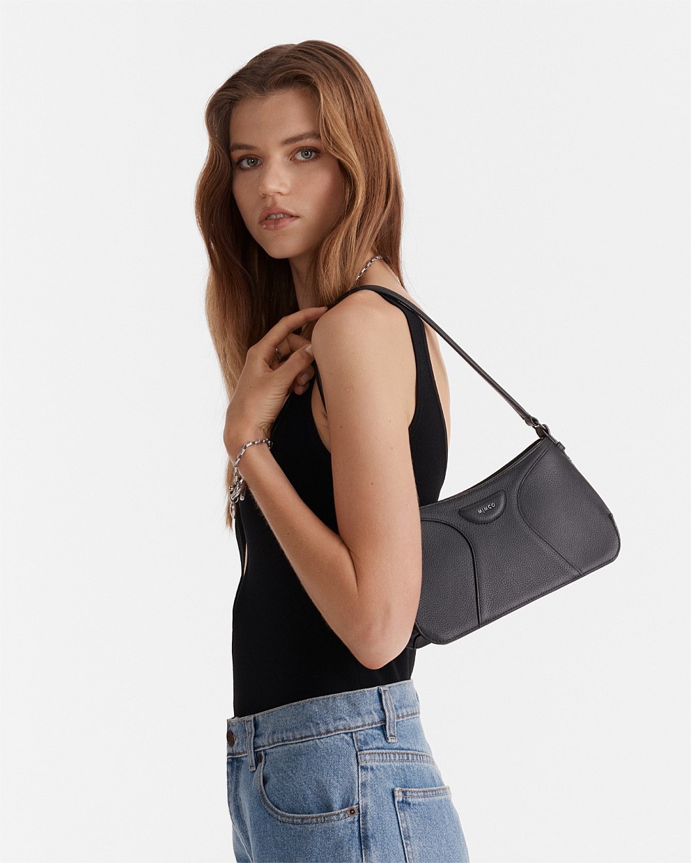Black Gunmetal Eclipse Shoulder Bag Bags Mimco