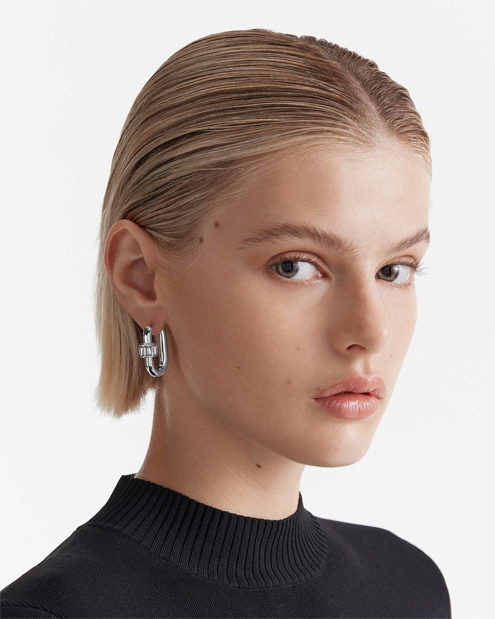 Descent Huggie Hoop Earrings