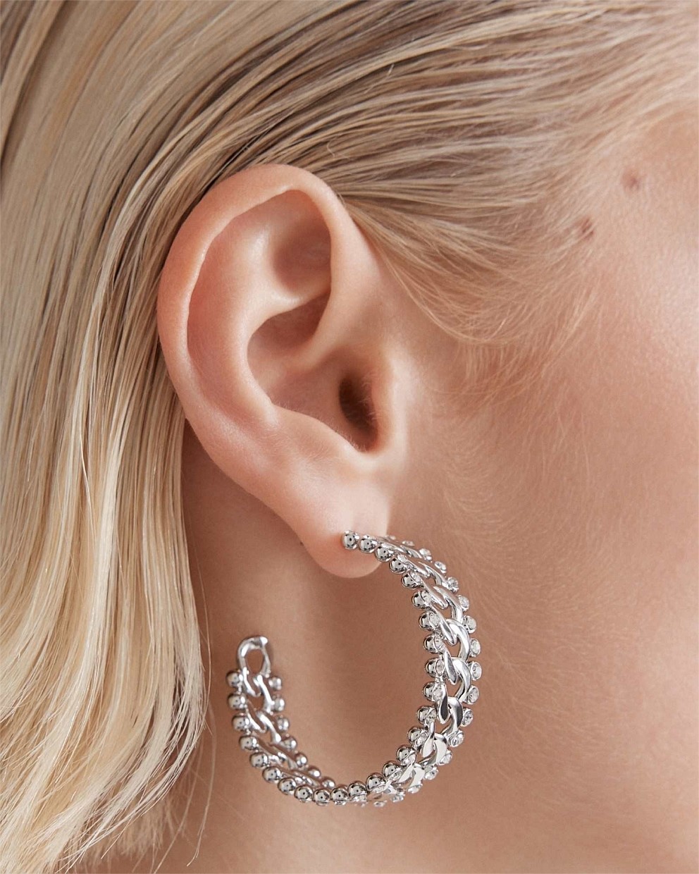 Lost Chain Hoop Earrings