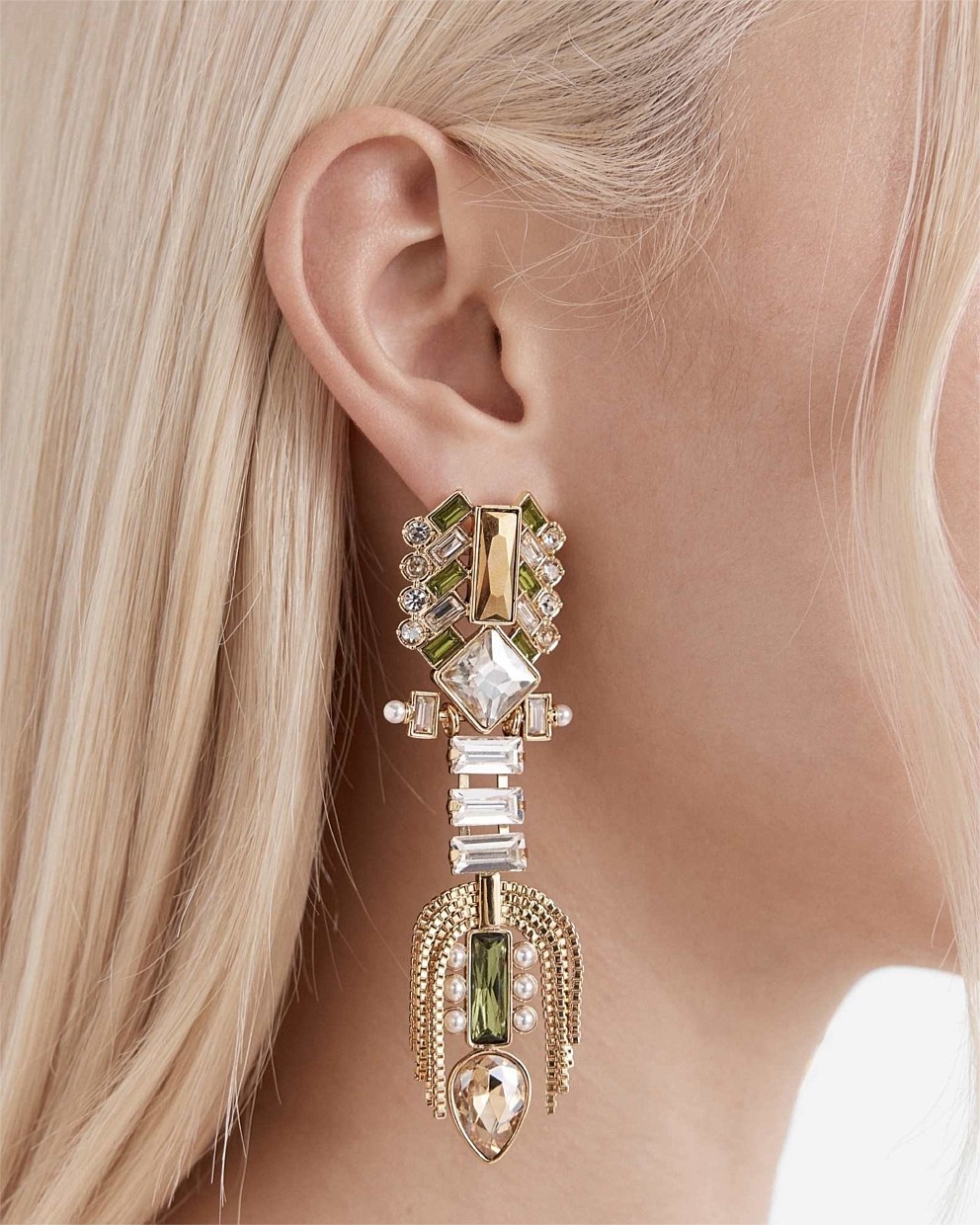 Pull Up To The Bumper Crystal Statement Earrings