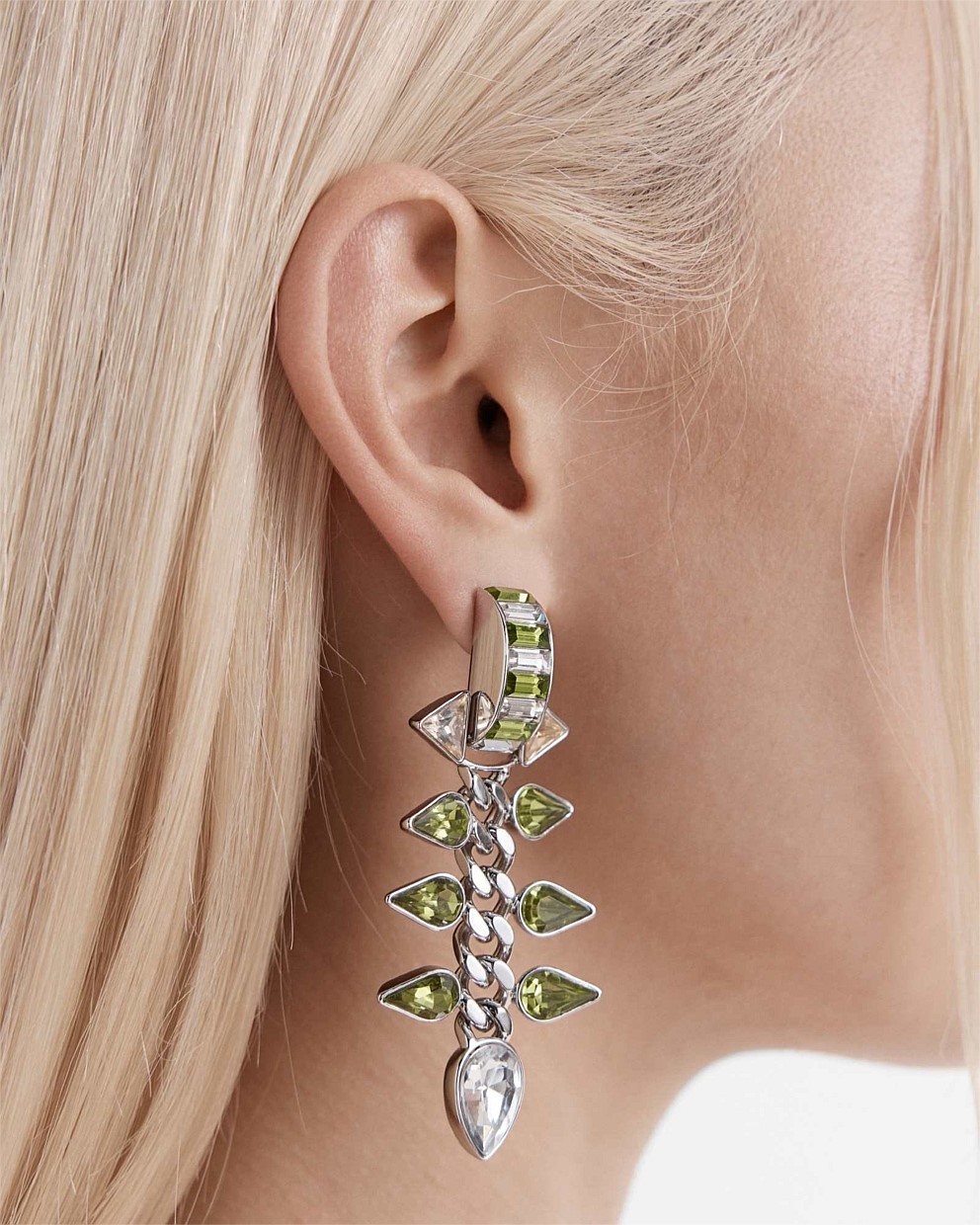 Pull Up To The Bumper Crystal Drop Earrings