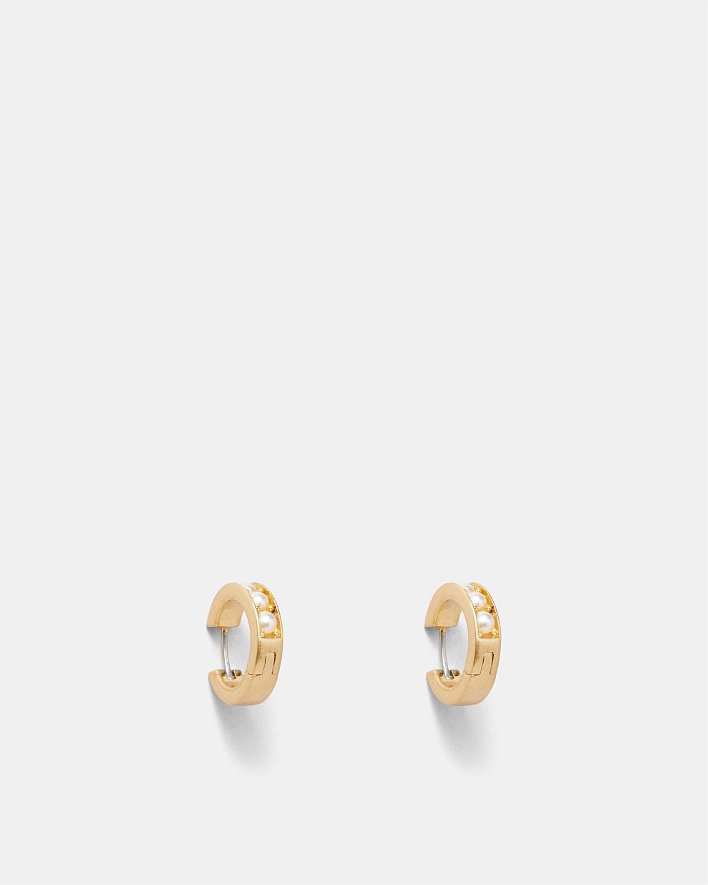 Emotively Pearl Huggie Hoop Earrings