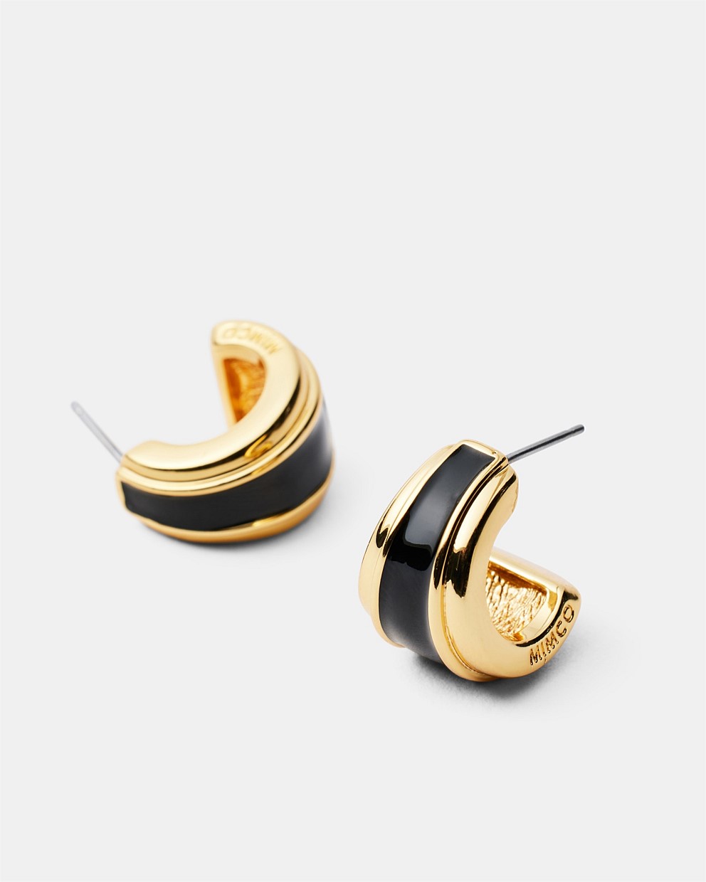 Mini Enamel Hoop Earrings