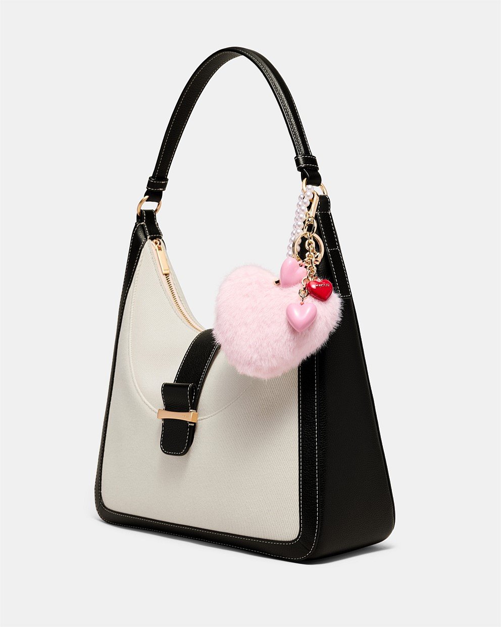 Pearl Heart Bag Charm