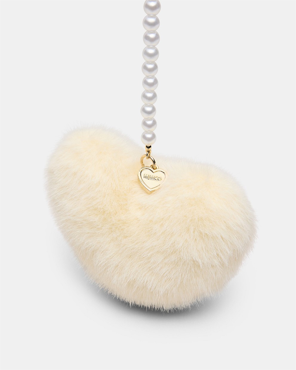 Pearl Heart Bag Charm