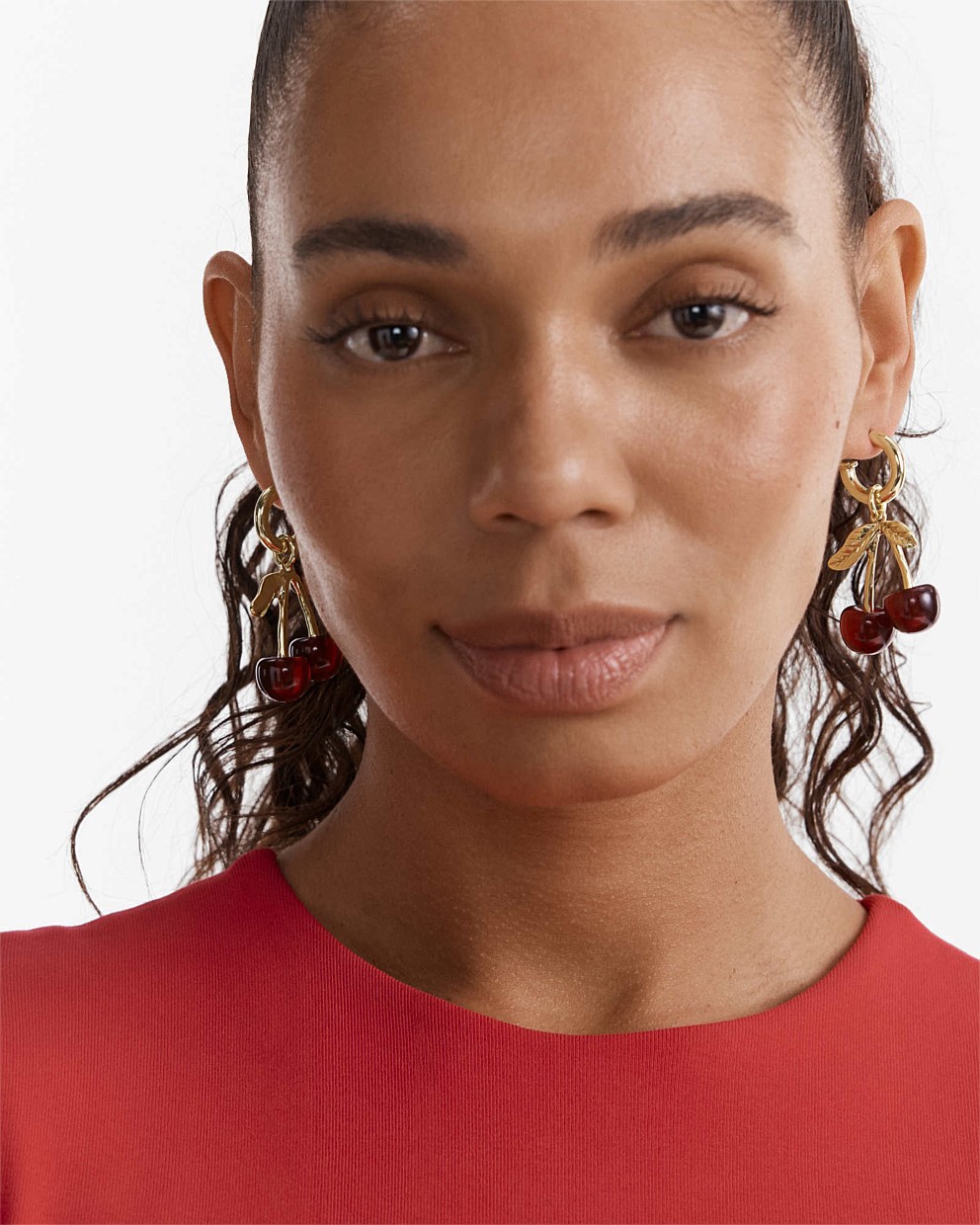 Noir Cherry Hoop Earrings