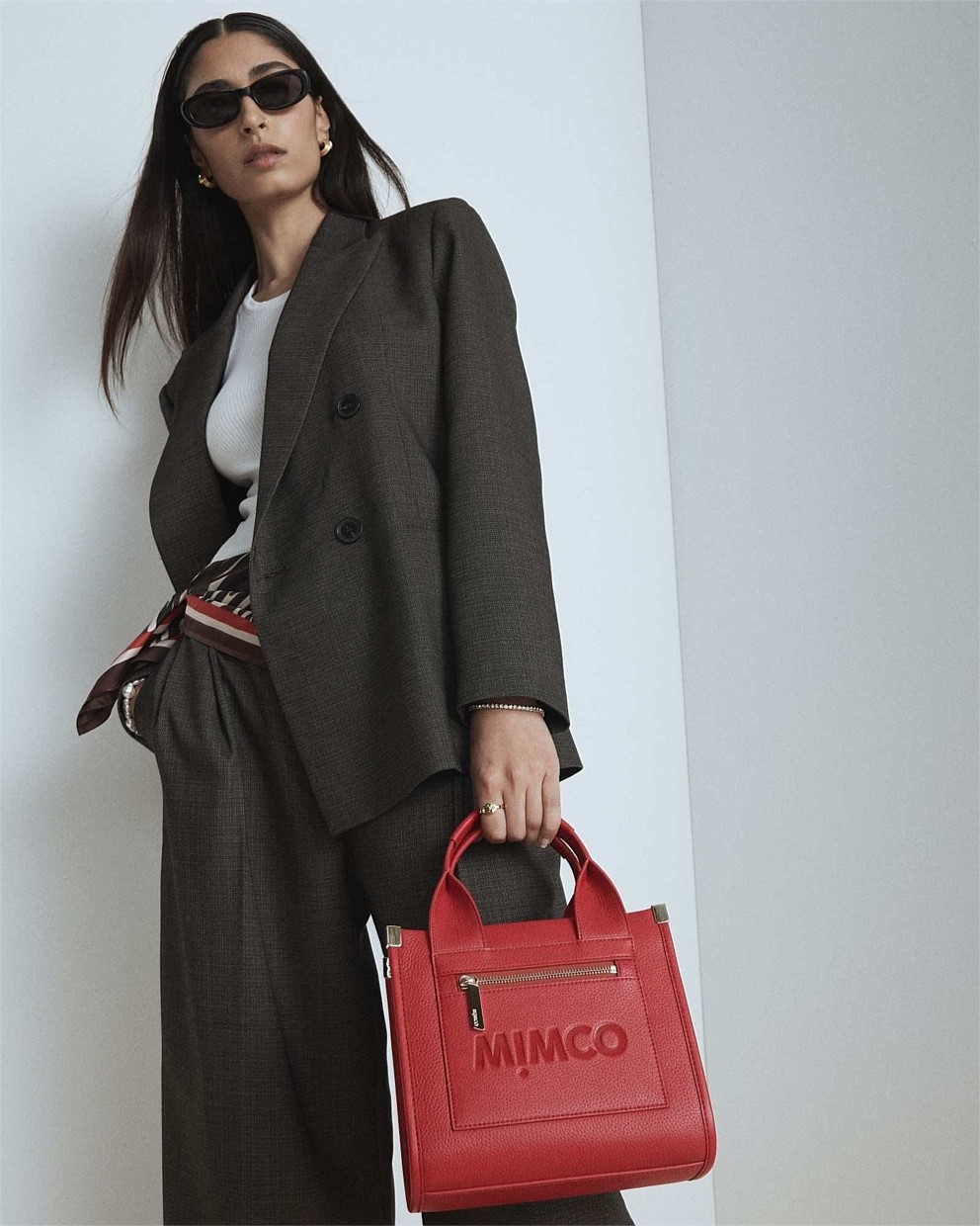 Patch Leather Mini Tote Bag
