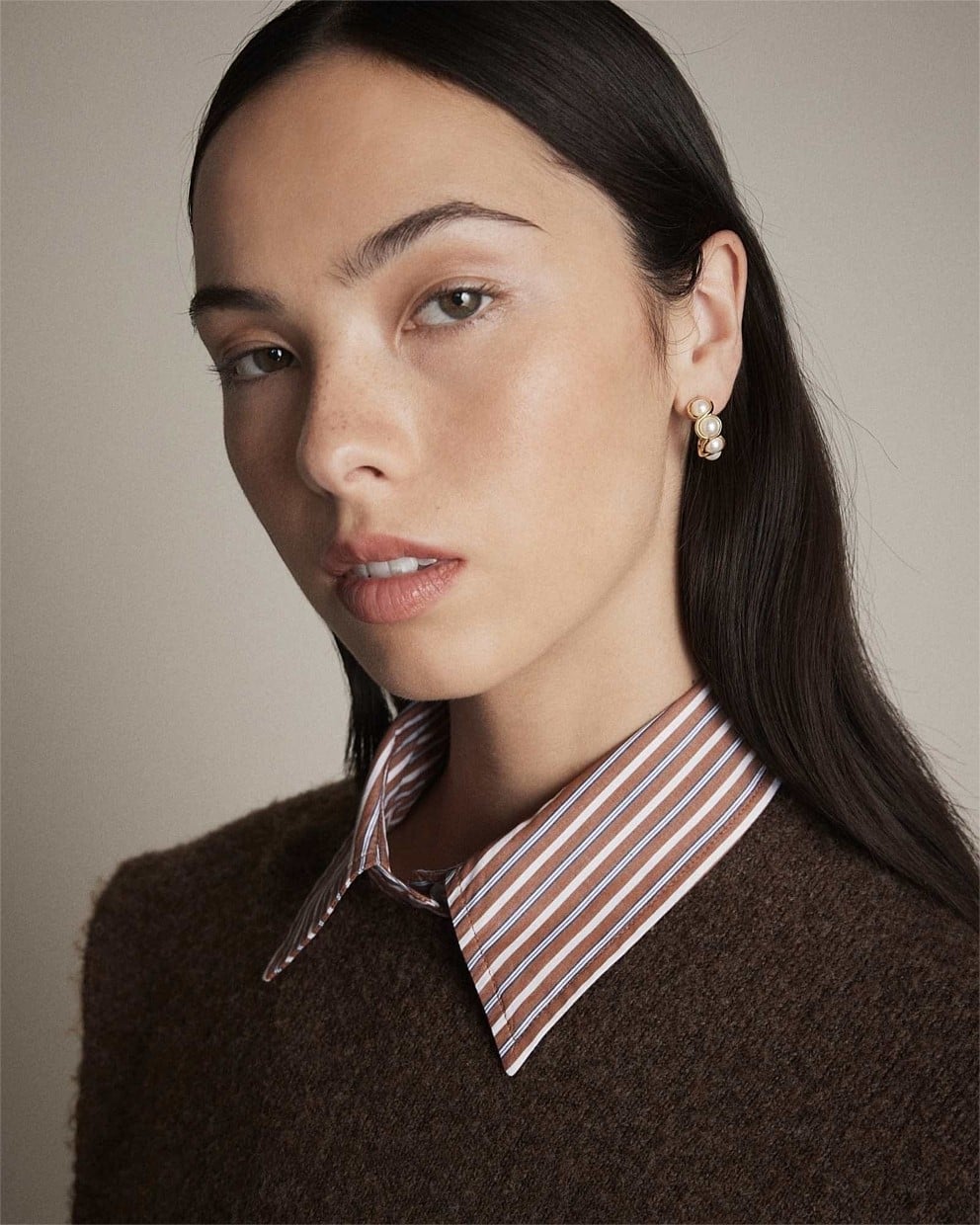 Jovie Pearl Hoop Earrings