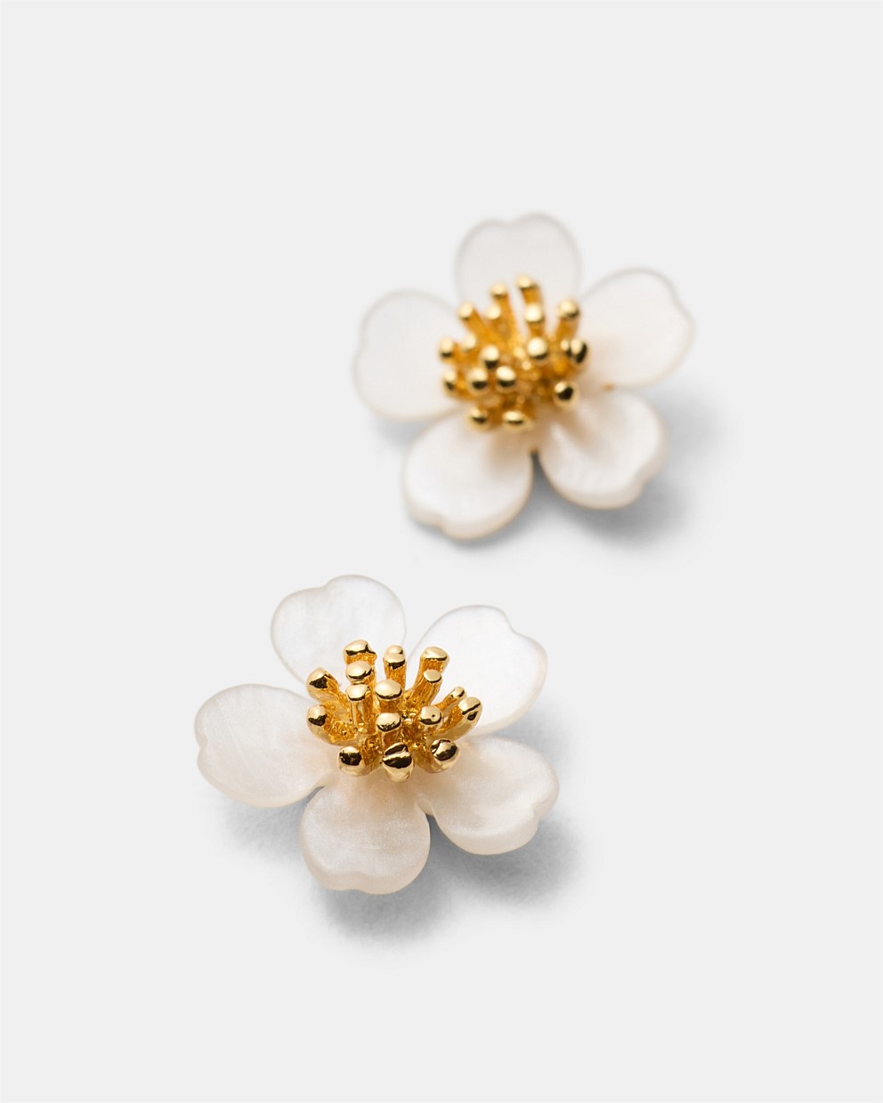 Resin Flower Stud Earrings