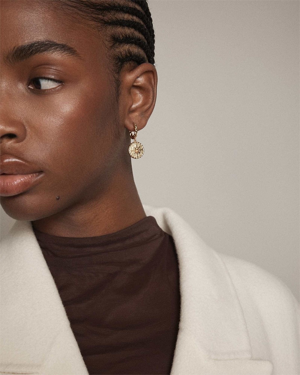 La Chance Charm Hoop Earrings