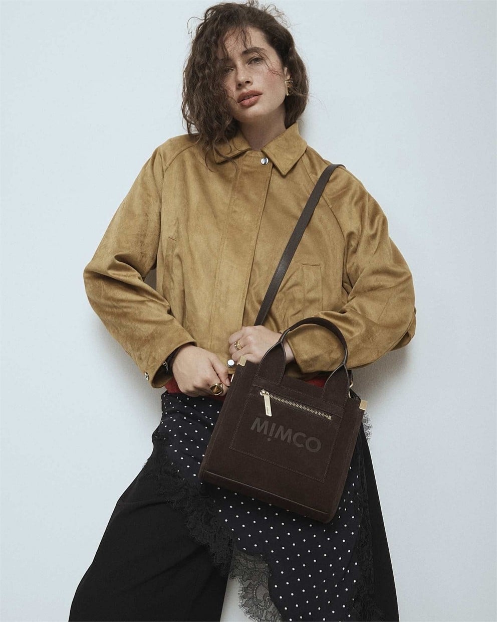 Patch Leather Mini Tote Bag