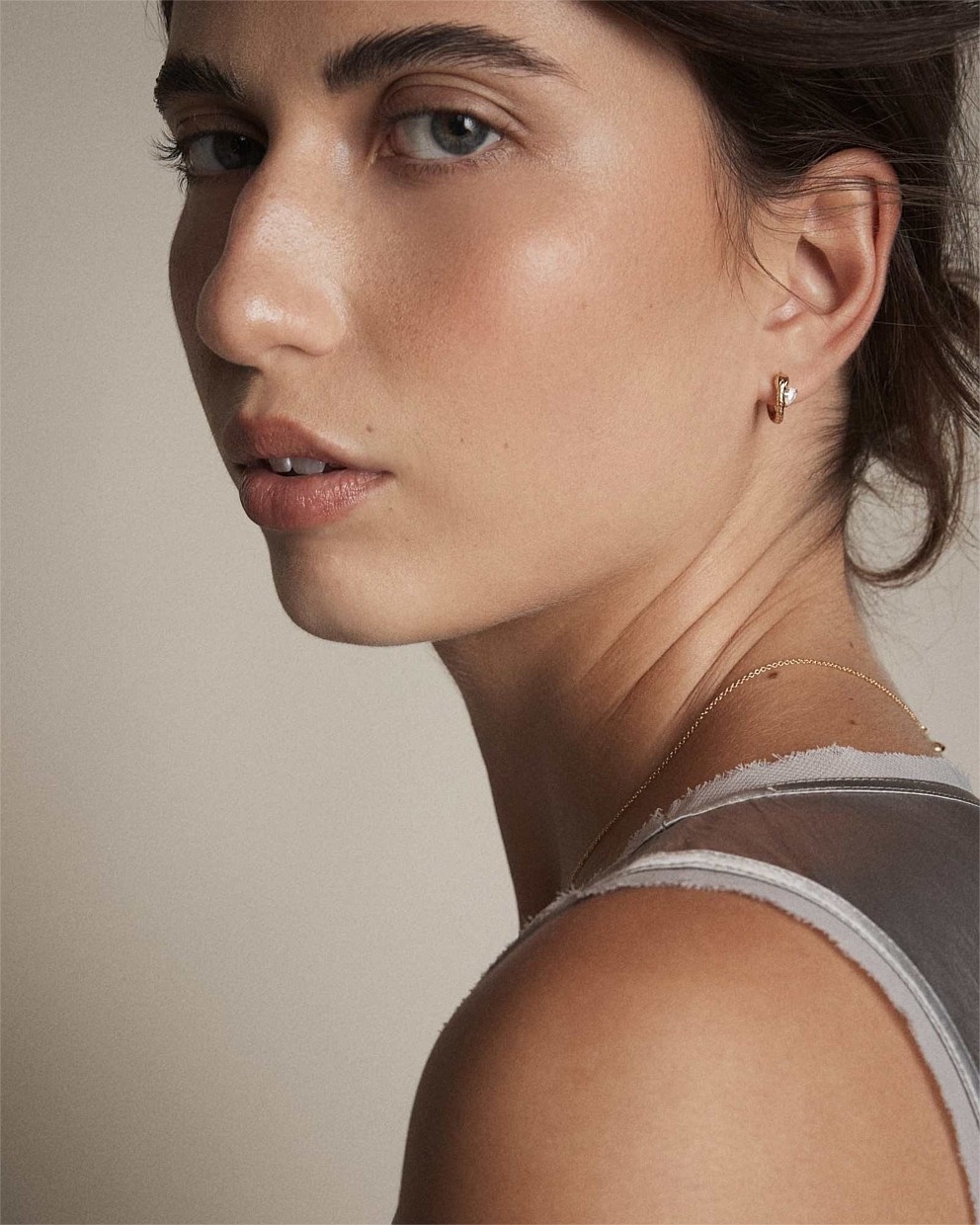 Shadow Huggie Earrings