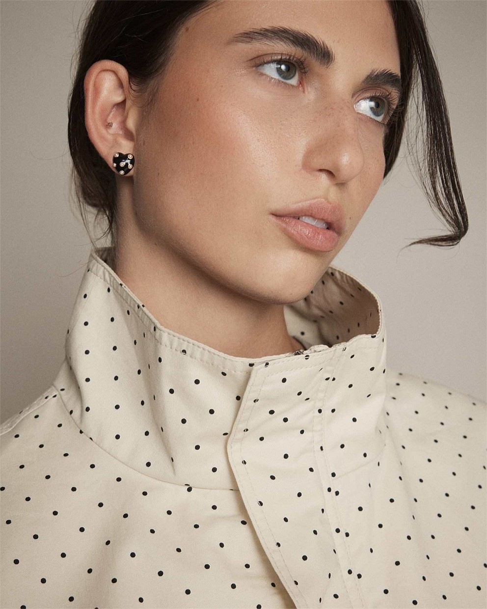Polka Heart Stud Earrings