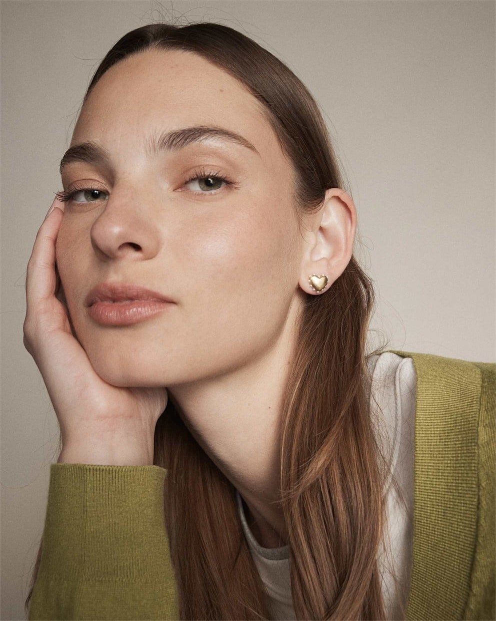 Adore Heart Stud Earrings