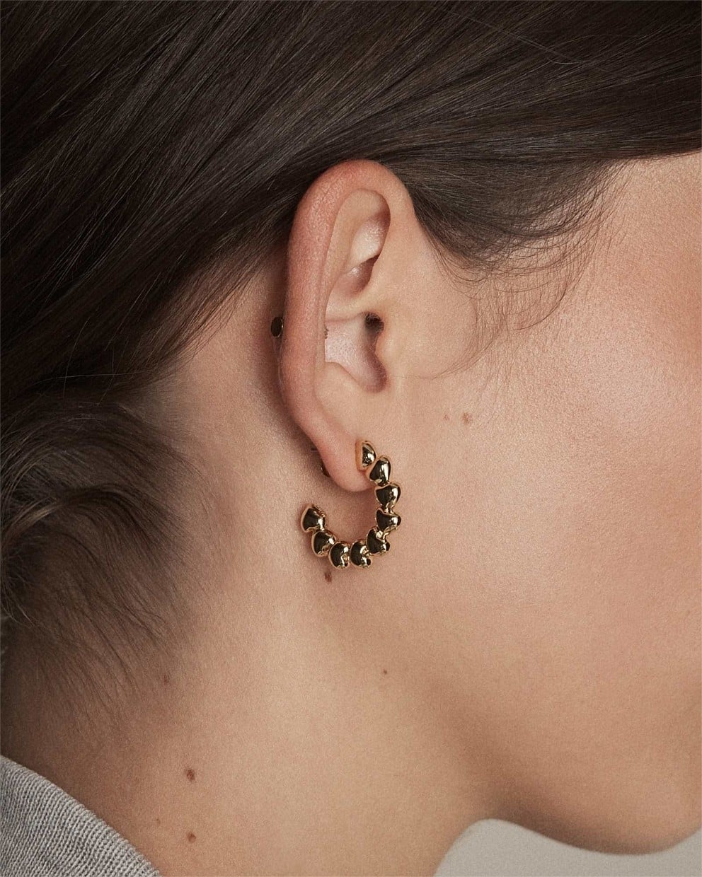 Fated Heart Hoop Earrings