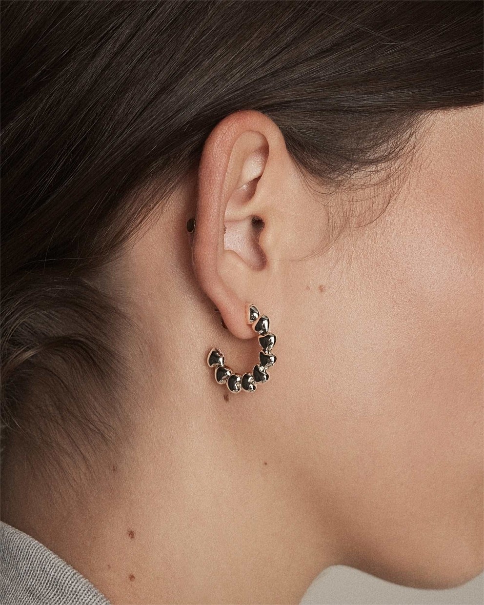 Fated Heart Hoop Earrings