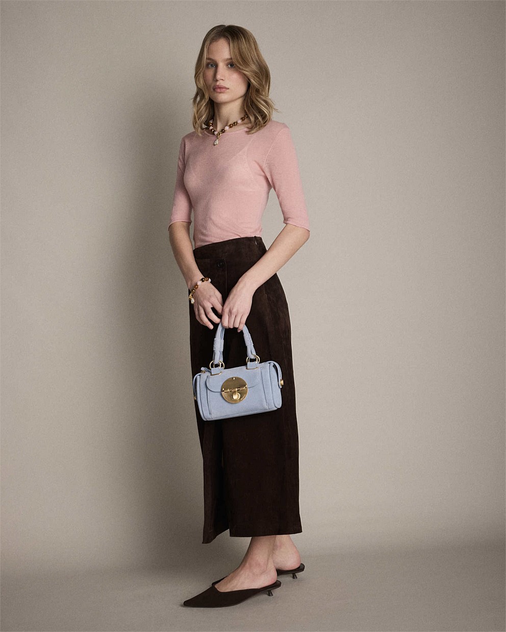 Turnlock Bowler Grab Crossbody Bag